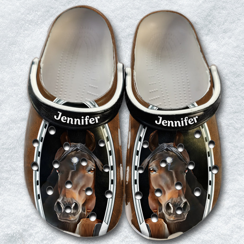 Horse Personalized Clogs Shoes With Picture TH2411