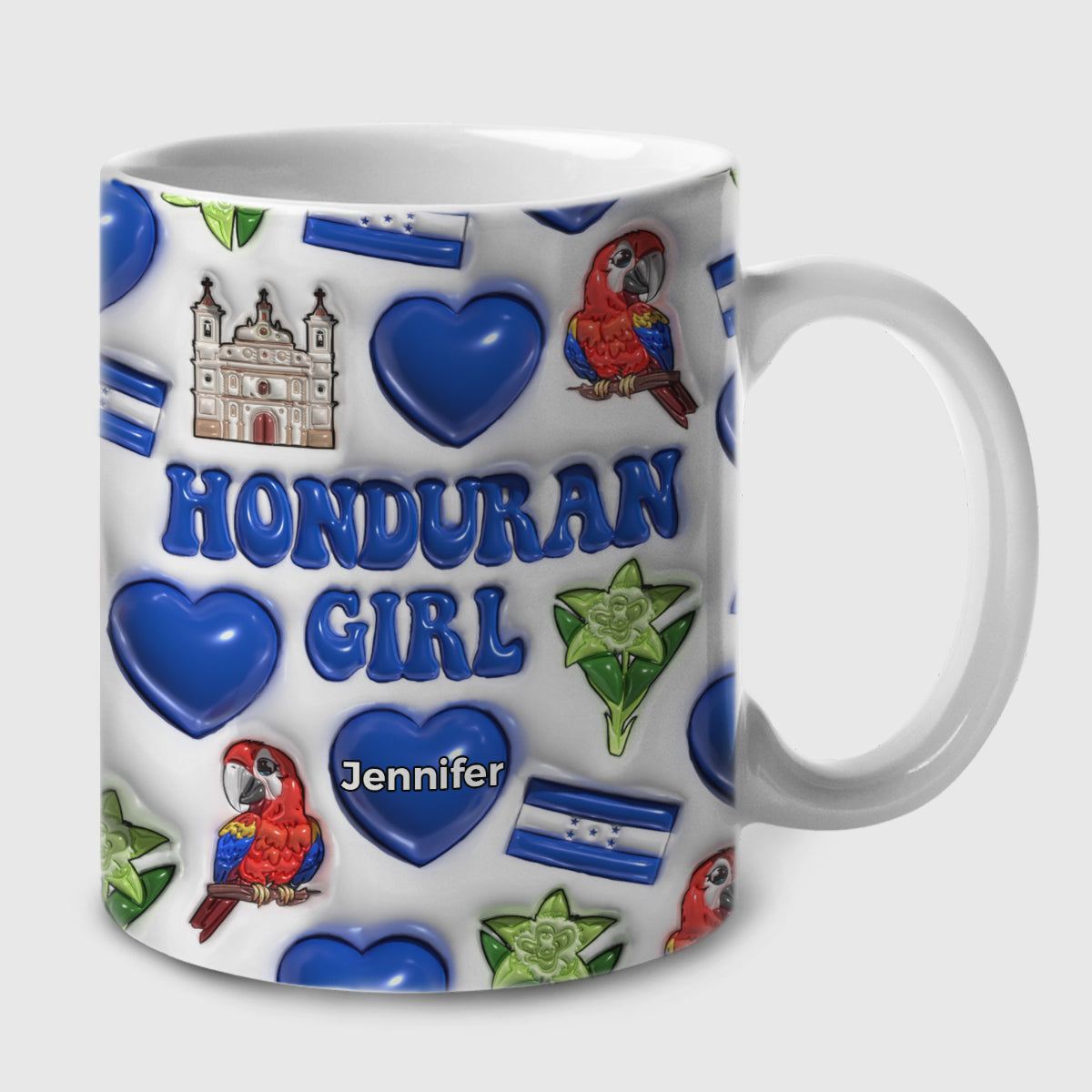 Honduran Girl Coffee Mug Cup With Custom Your Name v2