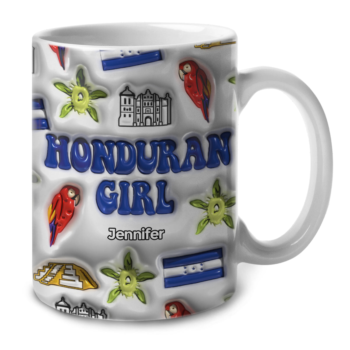 Honduran Girl Coffee Mug Cup With Custom Your Name