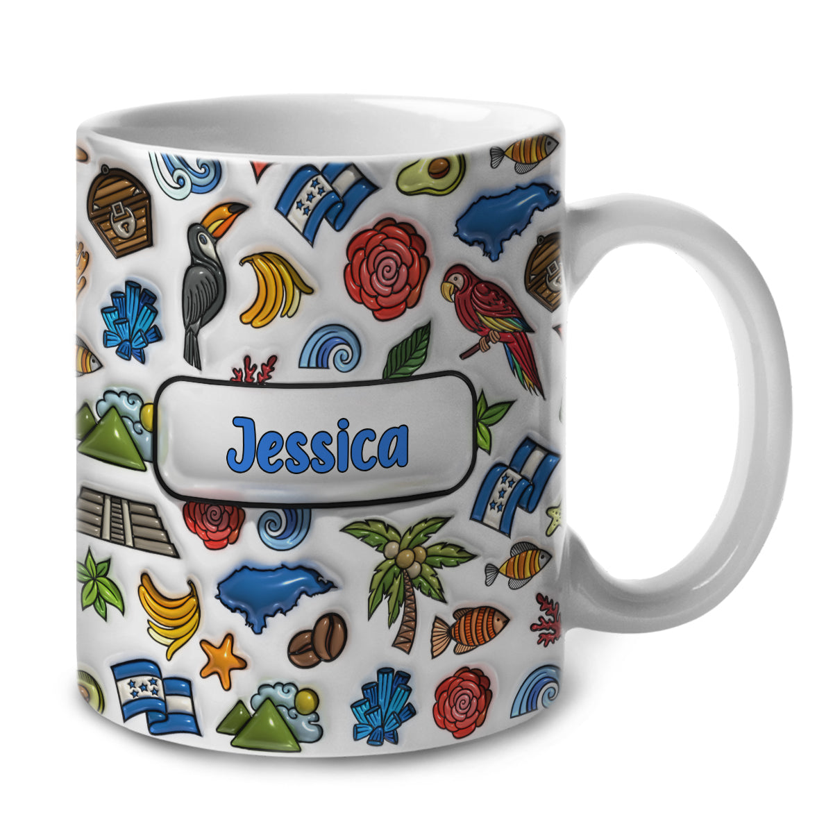 Honduras Symbols Personalized Coffee Mug Cup