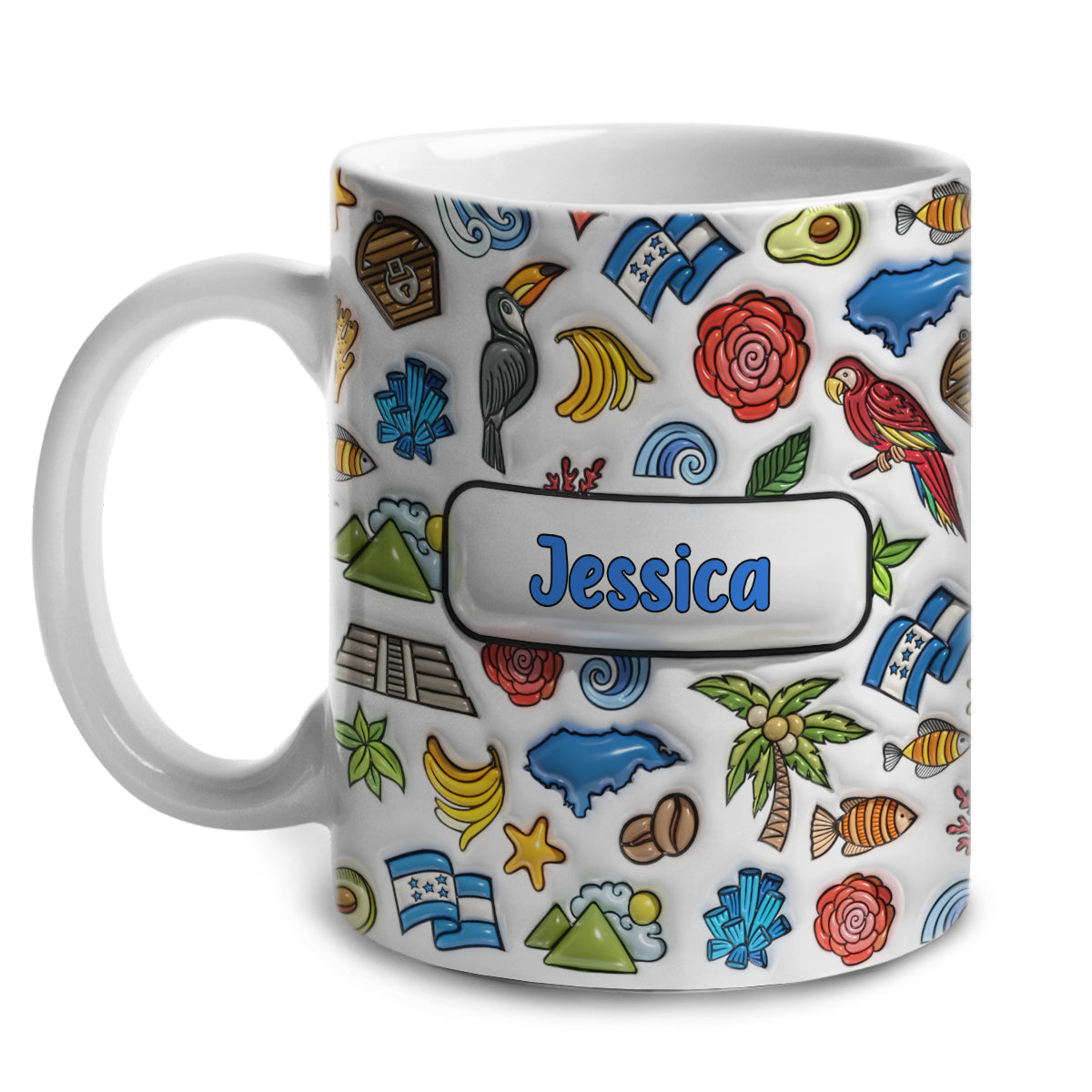 Honduras Symbols Personalized Coffee Mug Cup