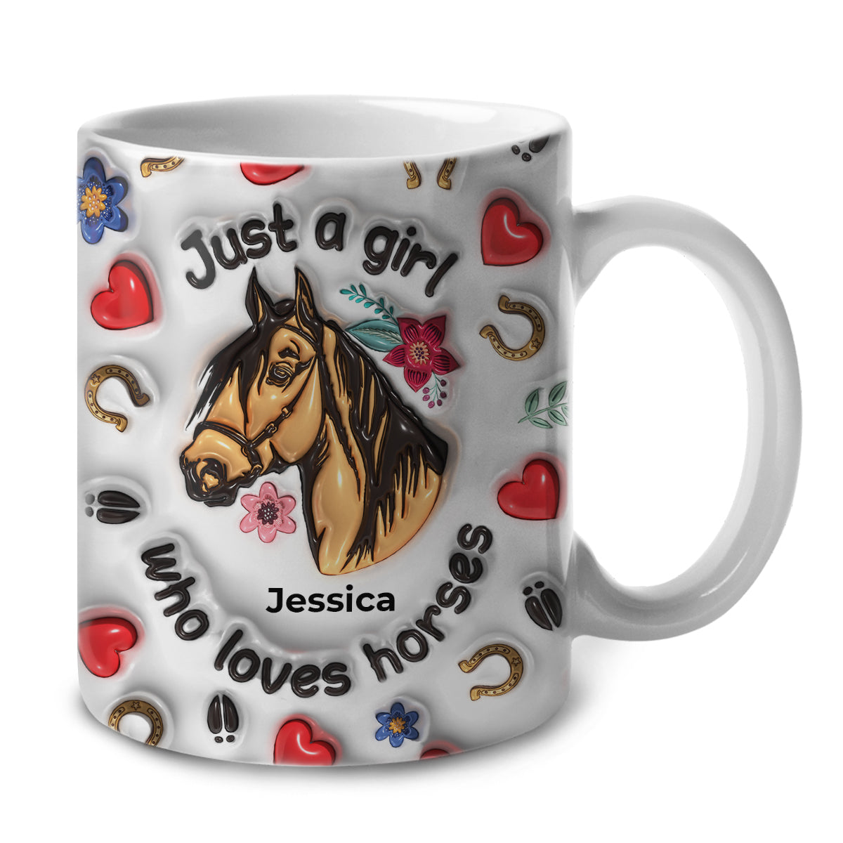 Horses Customized Coffee Mug Cup Gift Horse Lovers