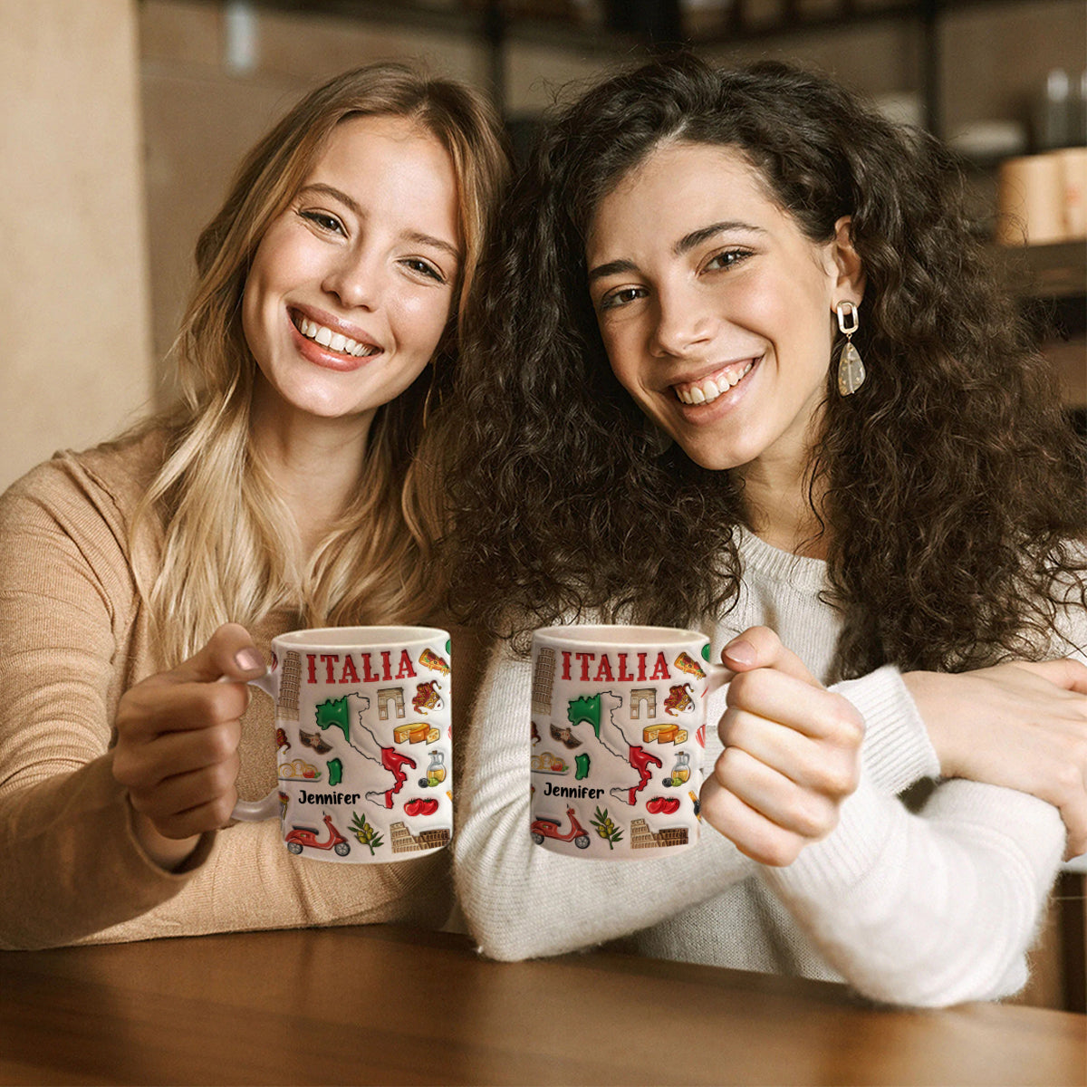 Custom Italy Italia Coffee Mug Cup With Your Name