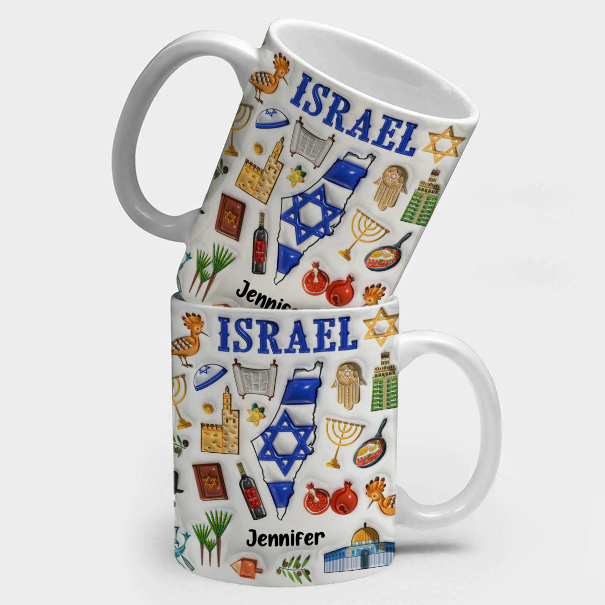 Custom Israel Coffee Mug Cup With Your Name