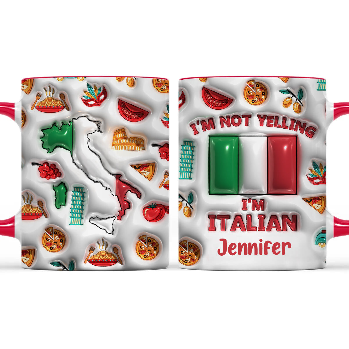 I&#39;m Not Yelling I&#39;m Italian Personalized Accent Coffee Mug Cup