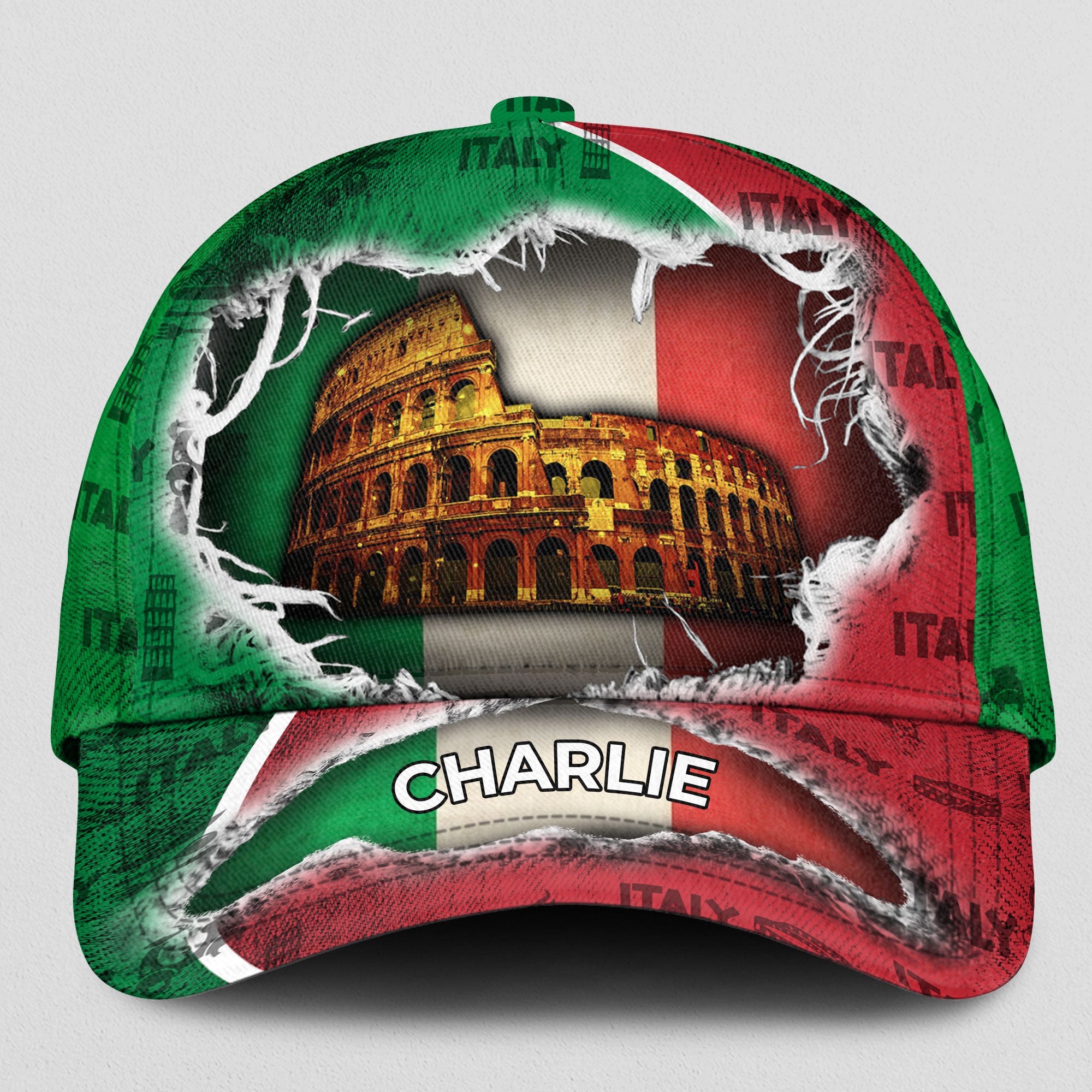 Italy Flag Pride Personalized Classic Cap 