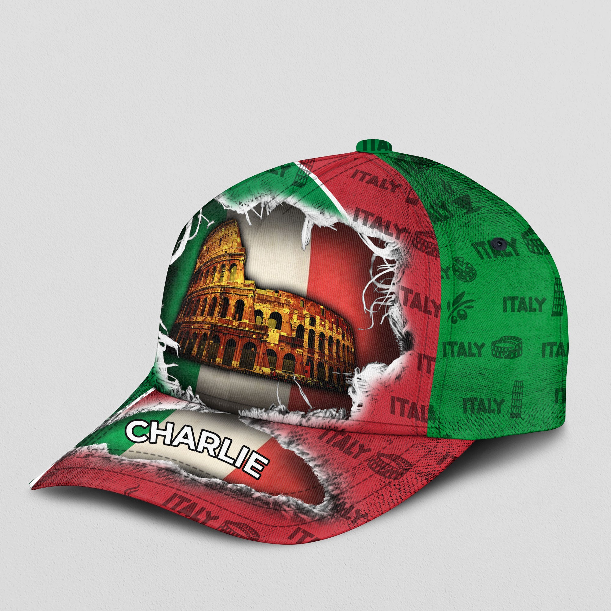 Italy Flag Pride Personalized Classic Cap 