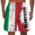 Italian Half Flag With Grunge Brush Men's Personalized Beach Short