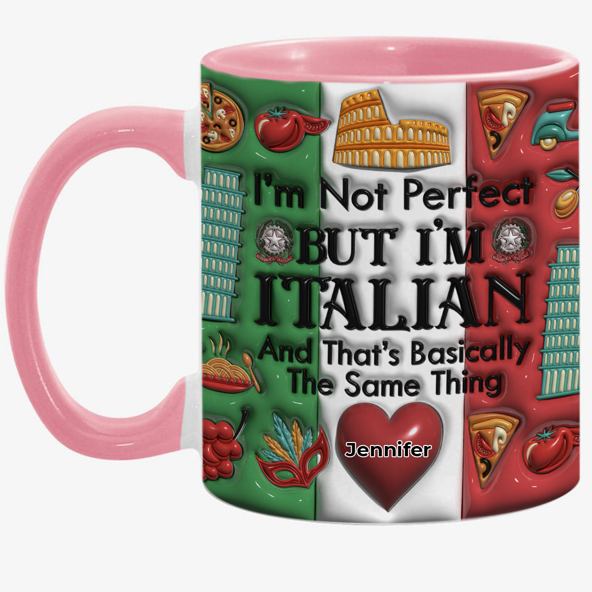 Customize I'm Not Perfect I'm Italian Coffee Accent Mug For Italian