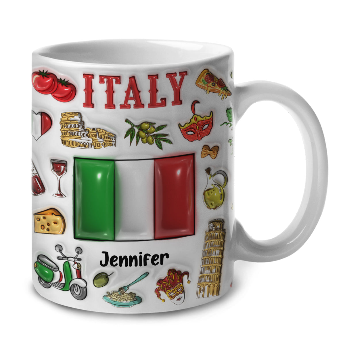 Custom Italy Coffee Mug Cup With Your Name