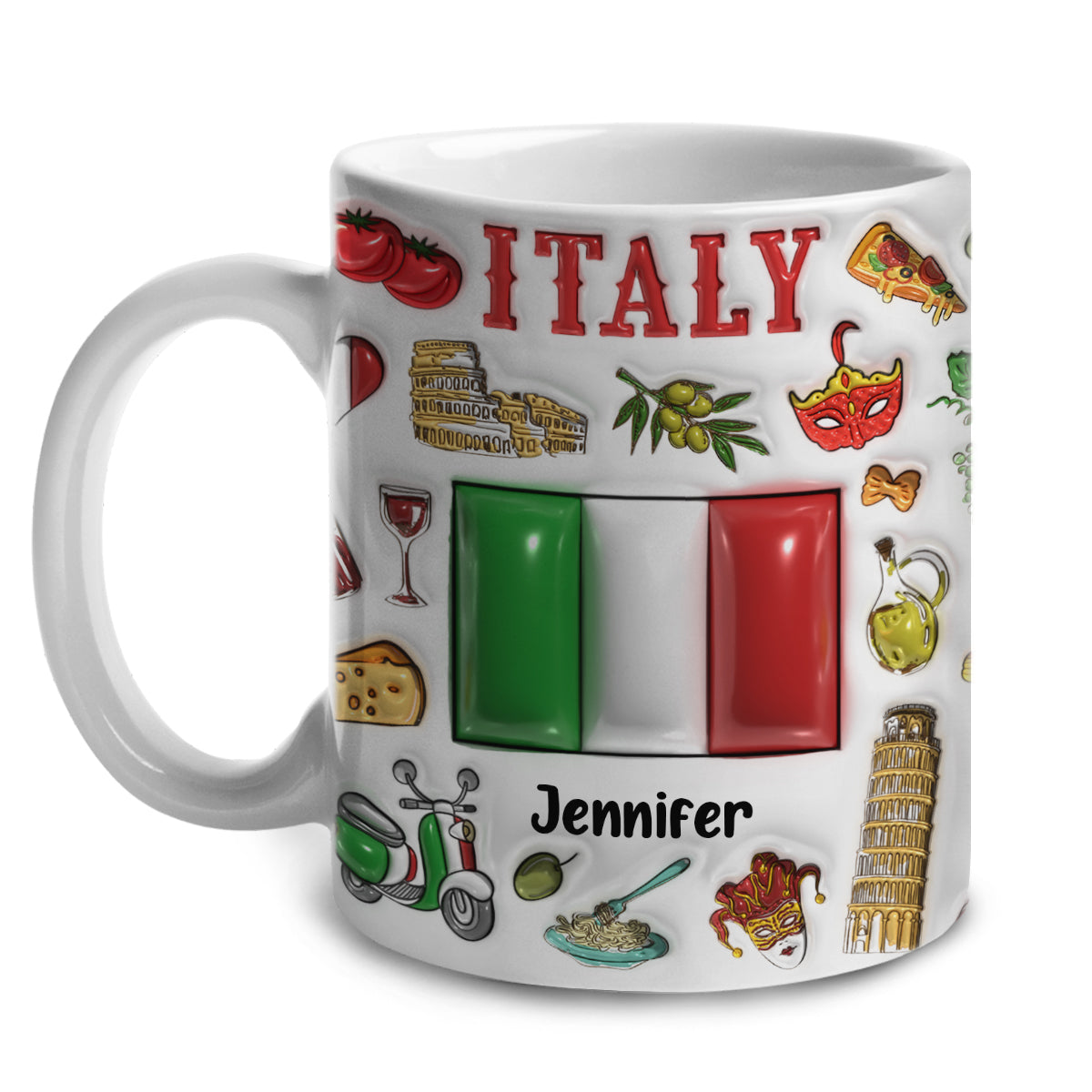 Custom Italy Coffee Mug Cup With Your Name