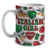 Italy Italian Girl Coffee Mug Cup With Custom Your Name