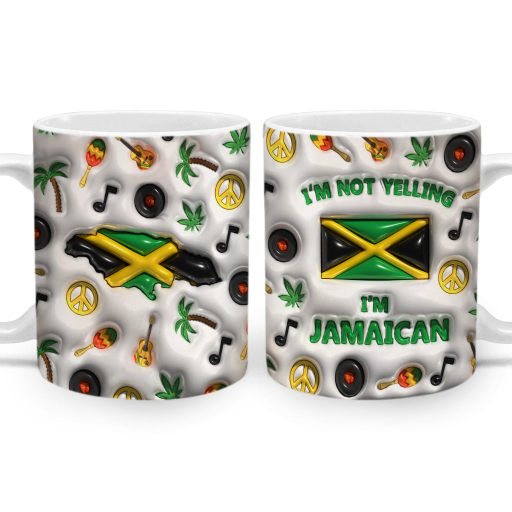 I'm Not Yelling I'm Jamaican Personalized Coffee Mug Cup v2