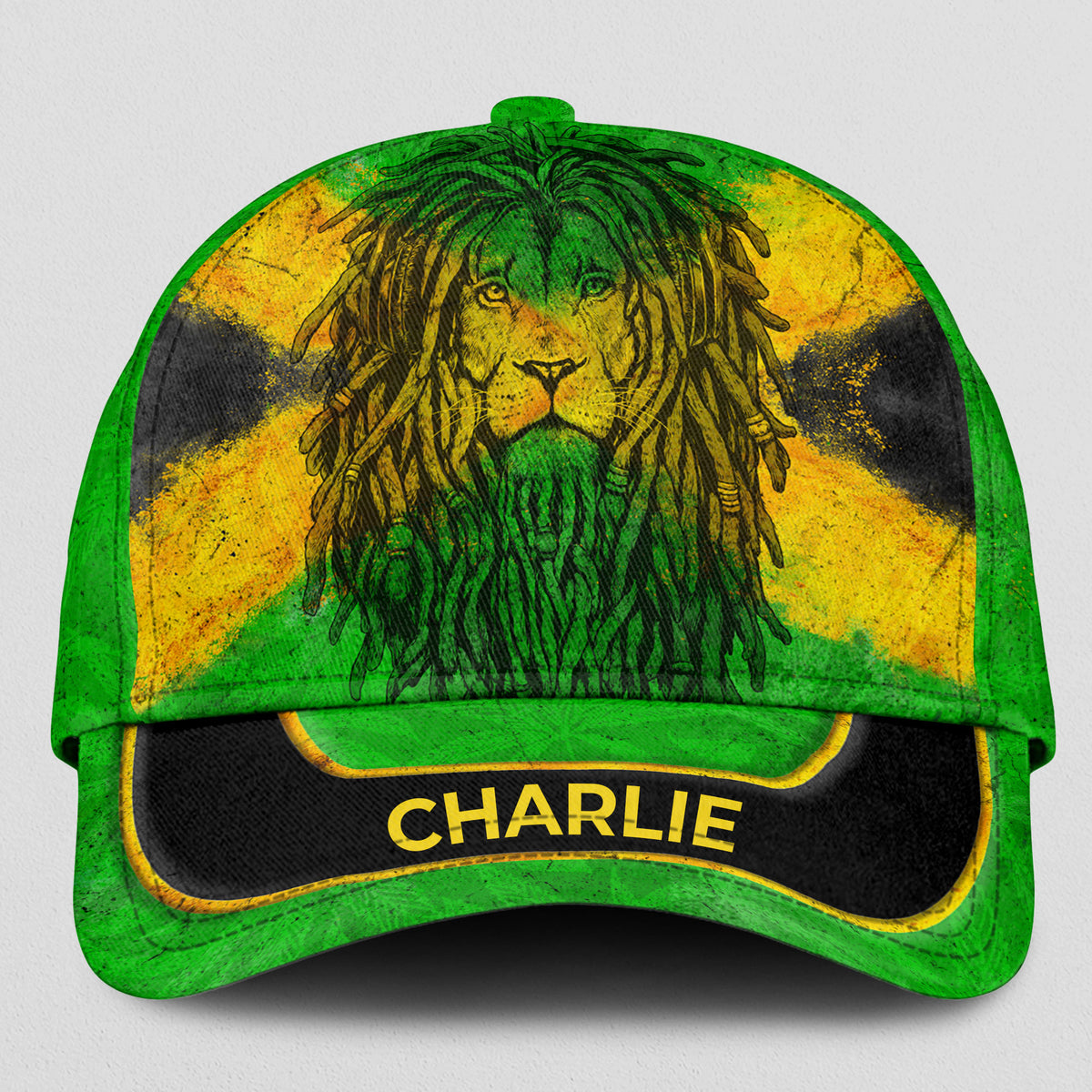 Custom Jamaica Lion Classic Cap With Name