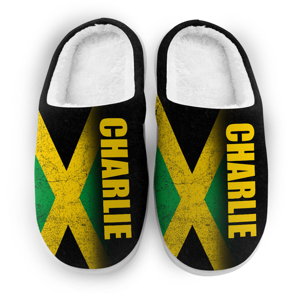 Jamaica Customized Slippers With A Half Jamaica Flag