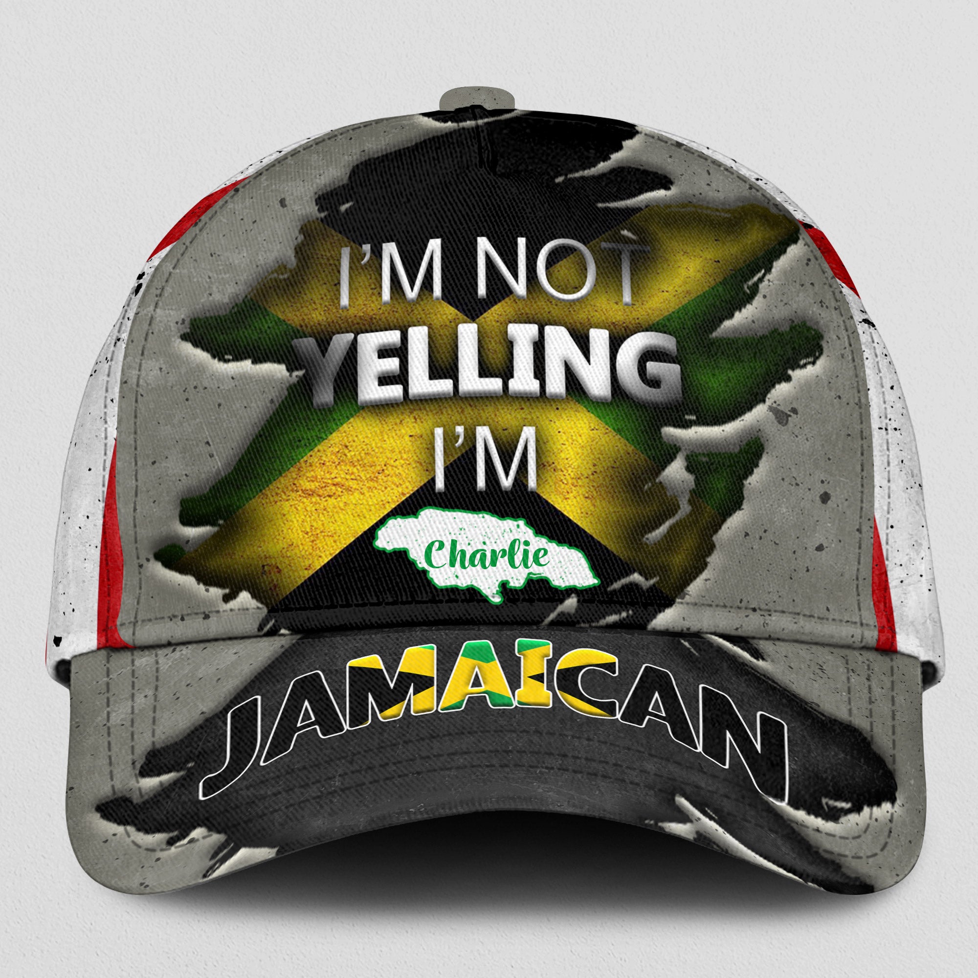 Custom I'm Not Yelling I'm Jamaican Classic Cap With Your Name