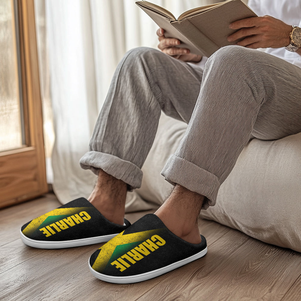 Jamaica Customized Slippers With A Half Jamaica Flag