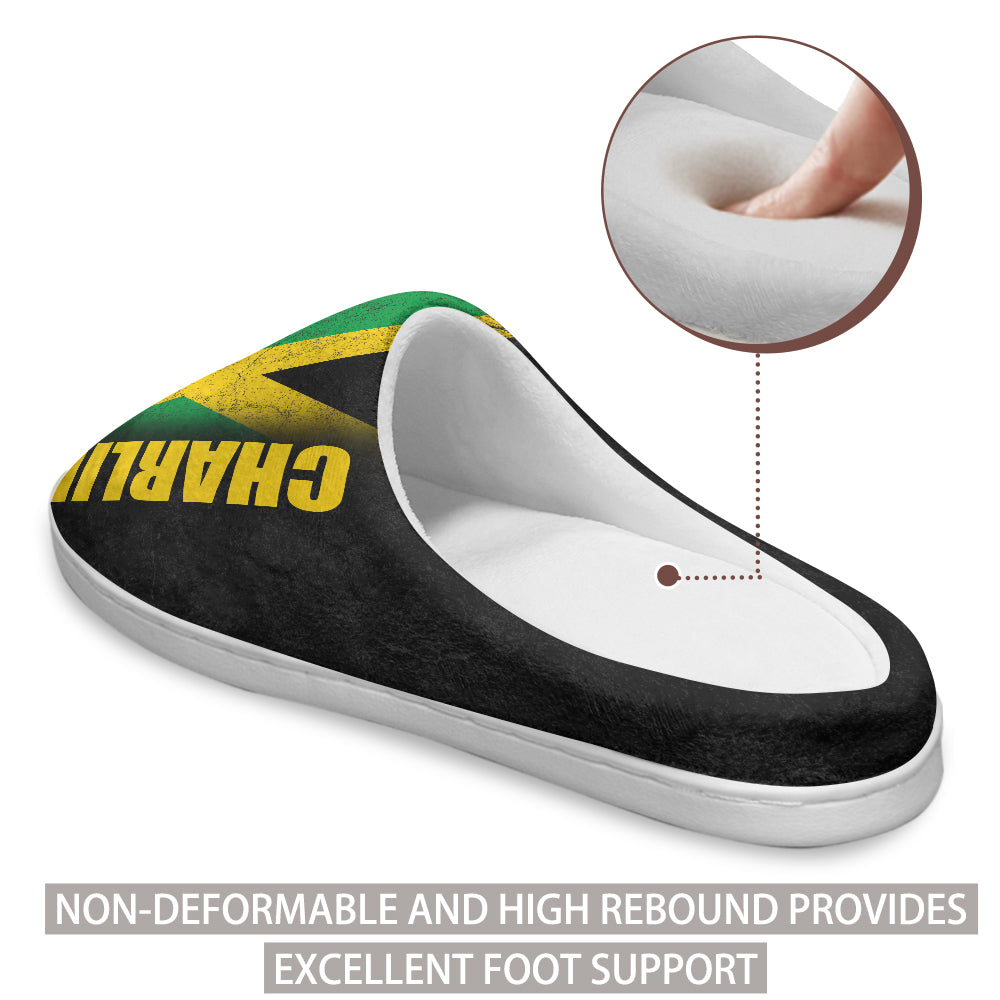 Jamaica Customized Slippers With A Half Jamaica Flag