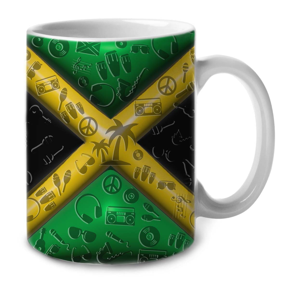 Jamaica Flag 3D Inflated Effect Coffee Mug