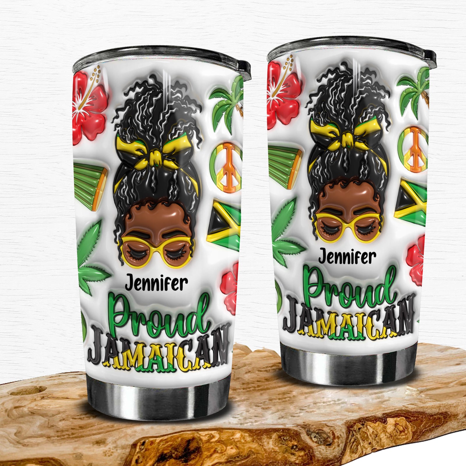 Proud Jamaican Personalized Tumbler With Your Name