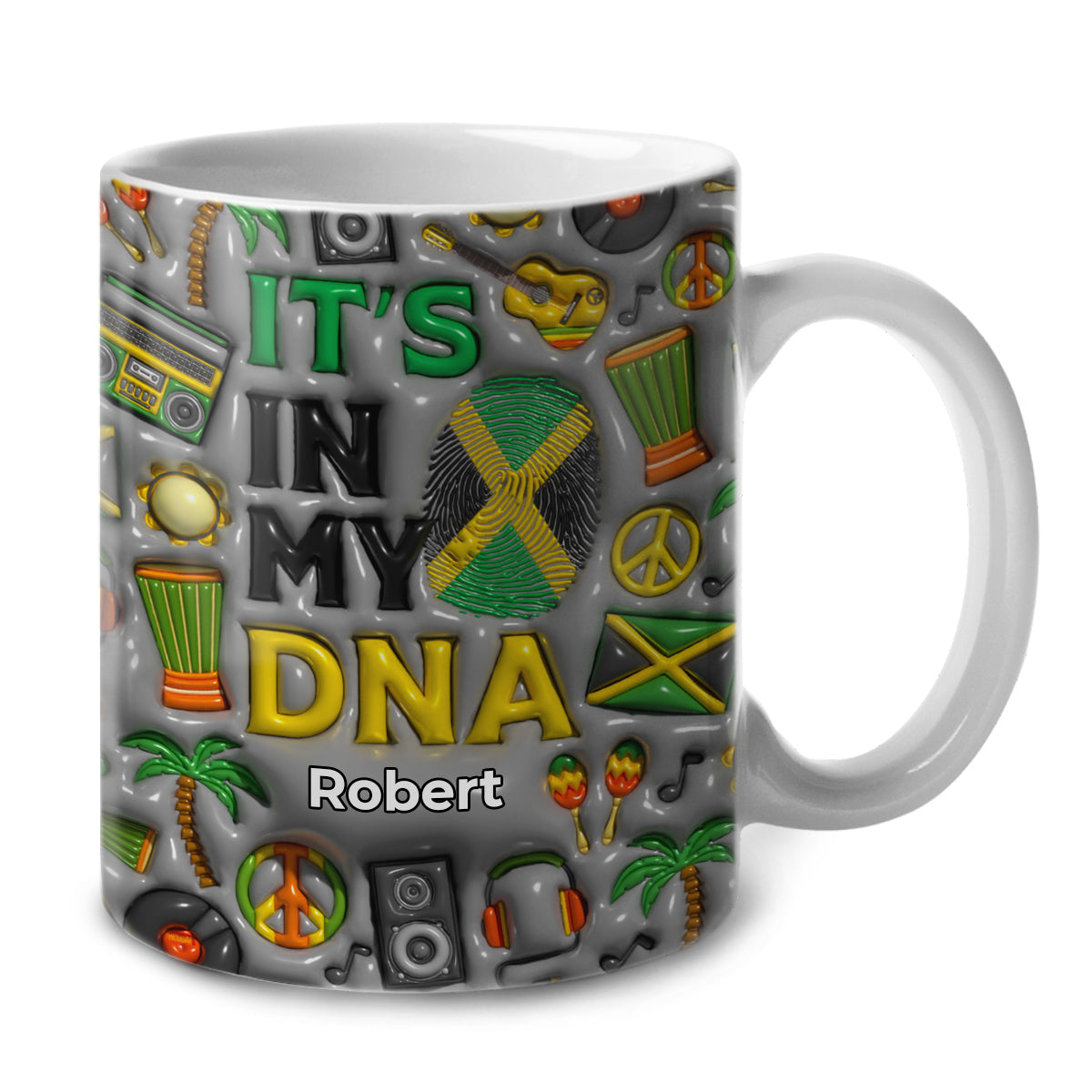 Jamaica It&#39;s My DNA Coffee Mug Cup With Custom Your Name