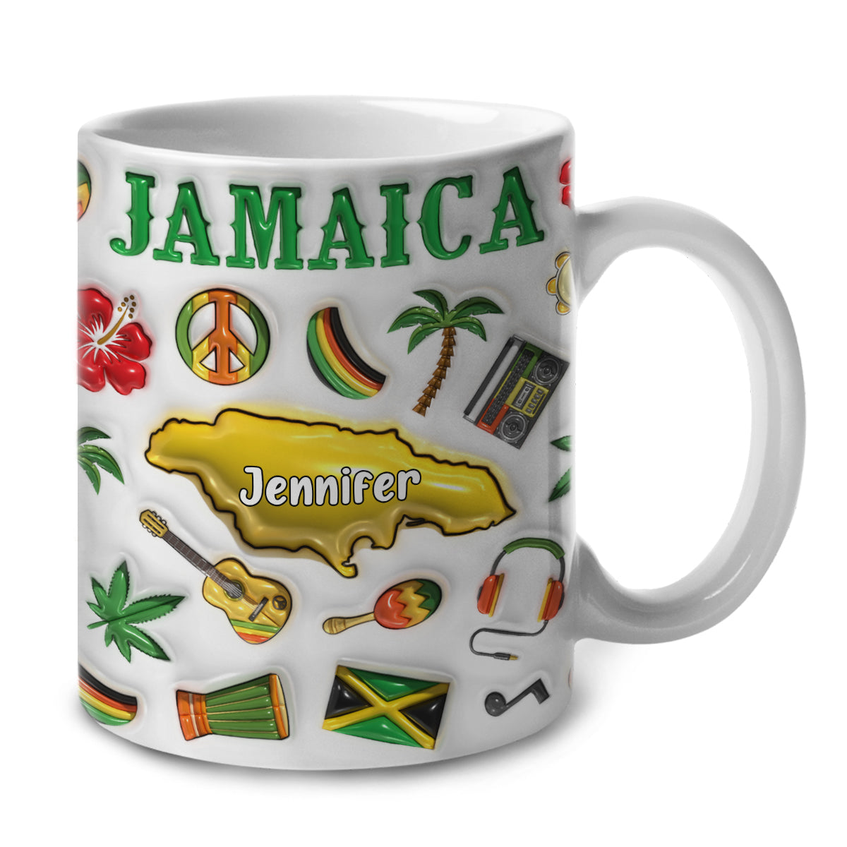 Custom Jamaica Coffee Mug Cup With Your Name