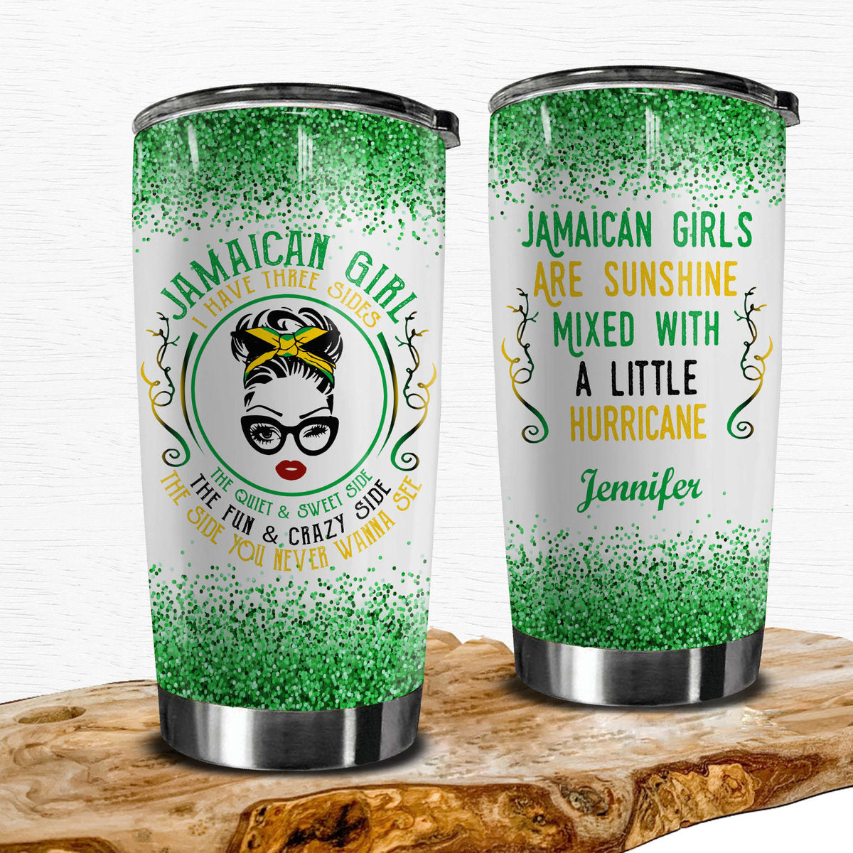 Jamaican Girls Are Sunshine Personalized Tumbler