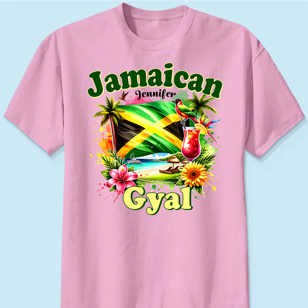 Custom Jamaican Gyal T- shirt With Your Name