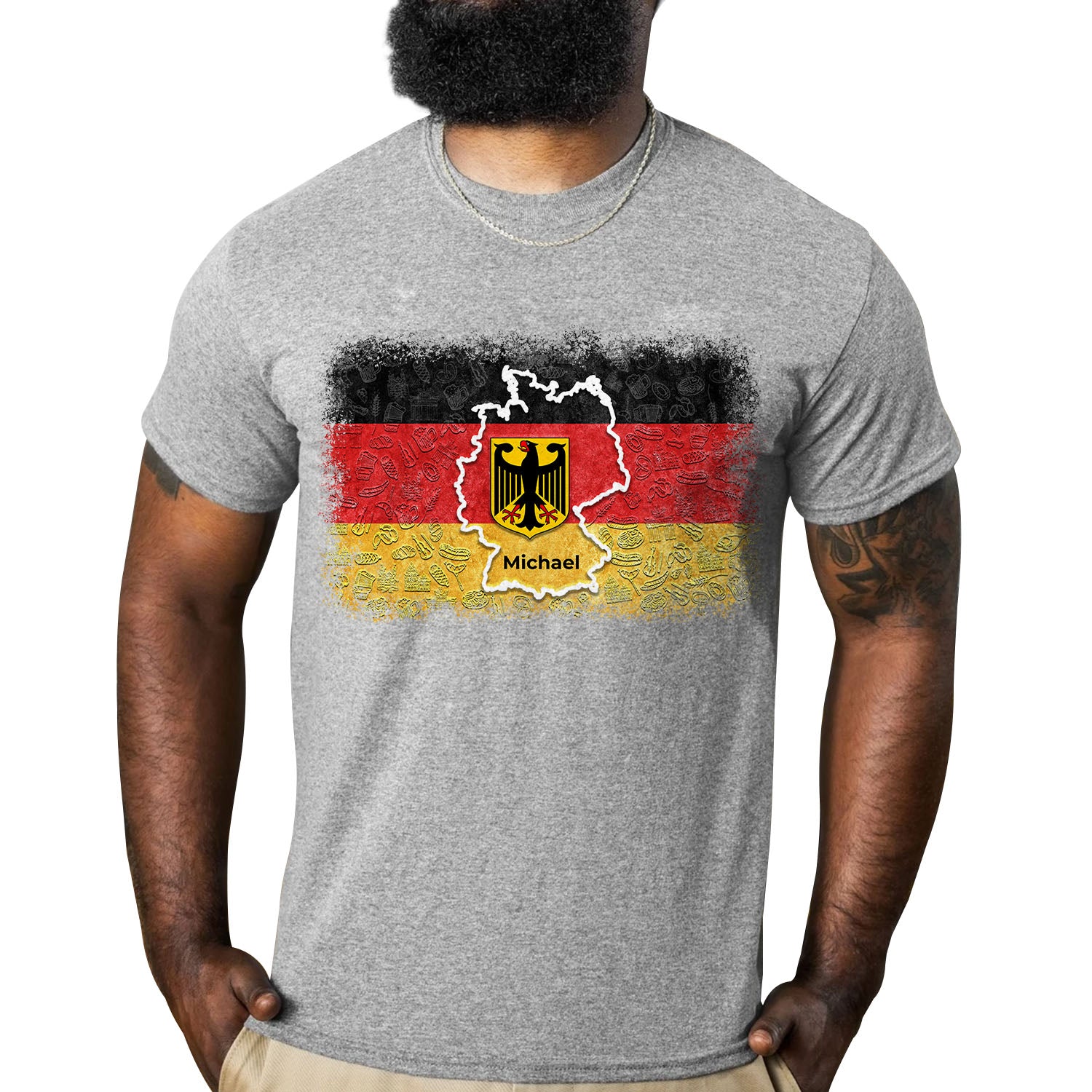 Custom Germany Flag With Your Name T-shirt