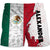 Mexico Half Flag With Grunge Brush Men's Personalized Beach Shorts