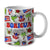 Puerto Rico Boricua Custom Coffee Mug Cup With Flag And Symbols V2