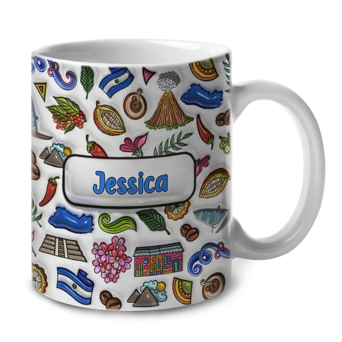 El Salvador Symbols Personalized Coffee Mug Cup 