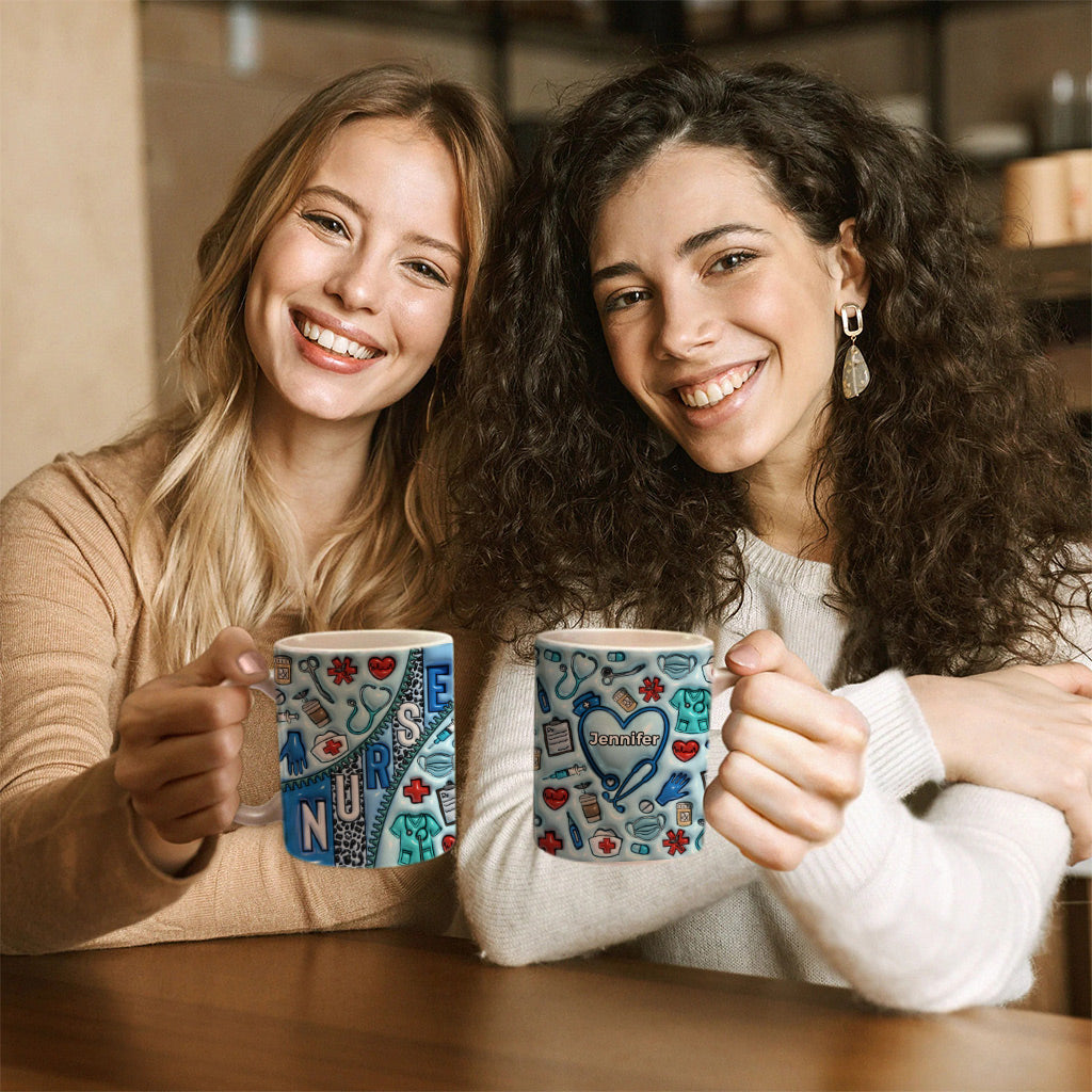 Personalized Nurse Zipper Coffee Mug Cup Gift For Nurse