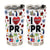 Custom I Love Puerto Rico With Symbols Tumbler