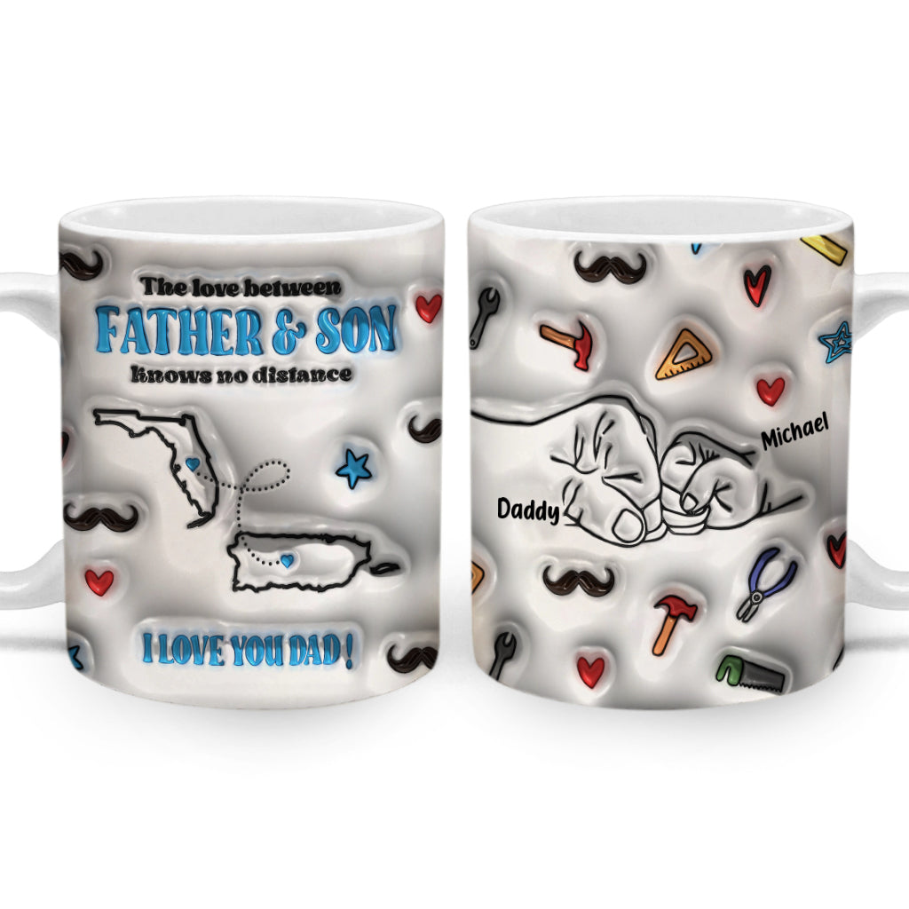 Puerto Rico Florida Father And Son No Knows Distance Customized Coffee Mug