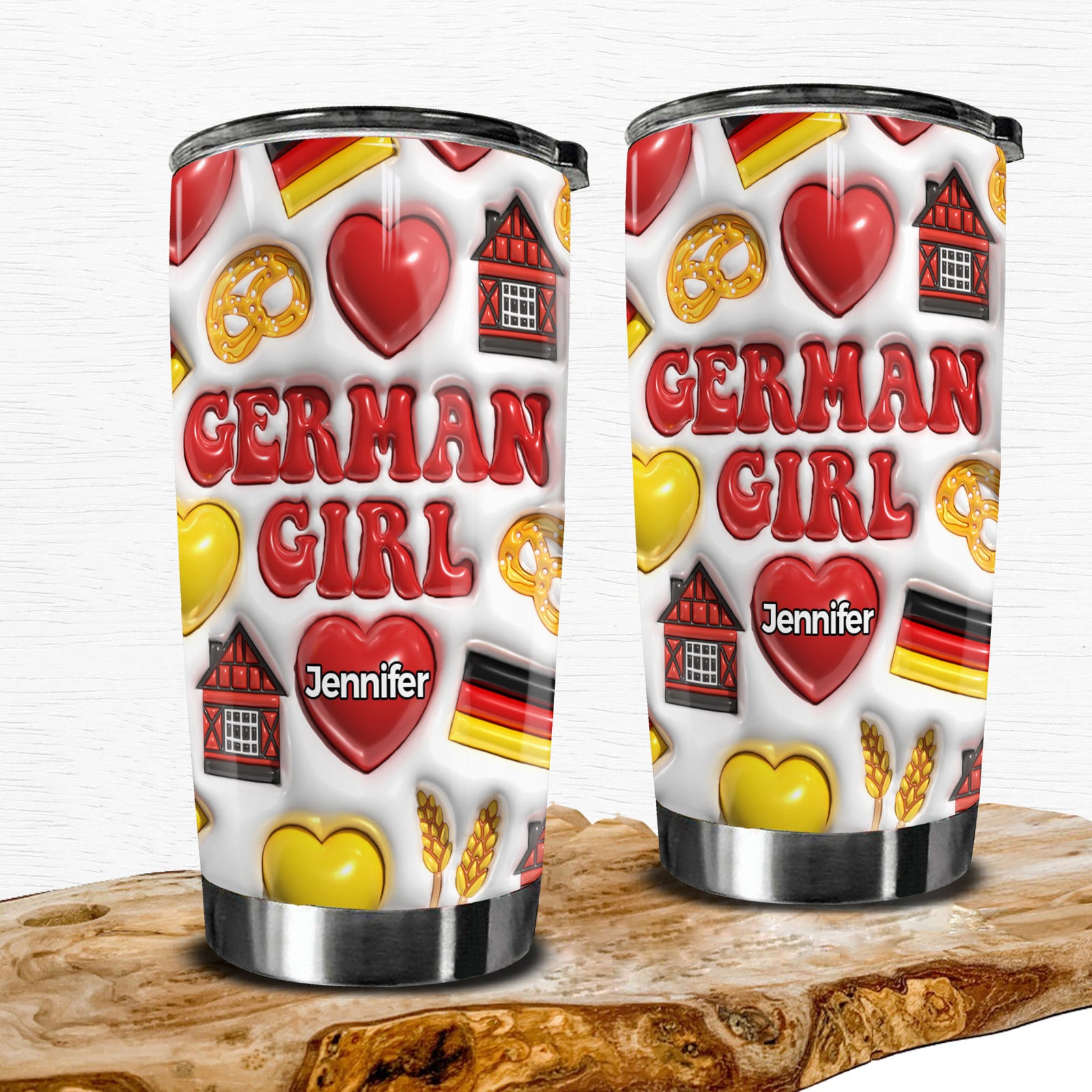 German Girl Personalized Tumbler With Your Name