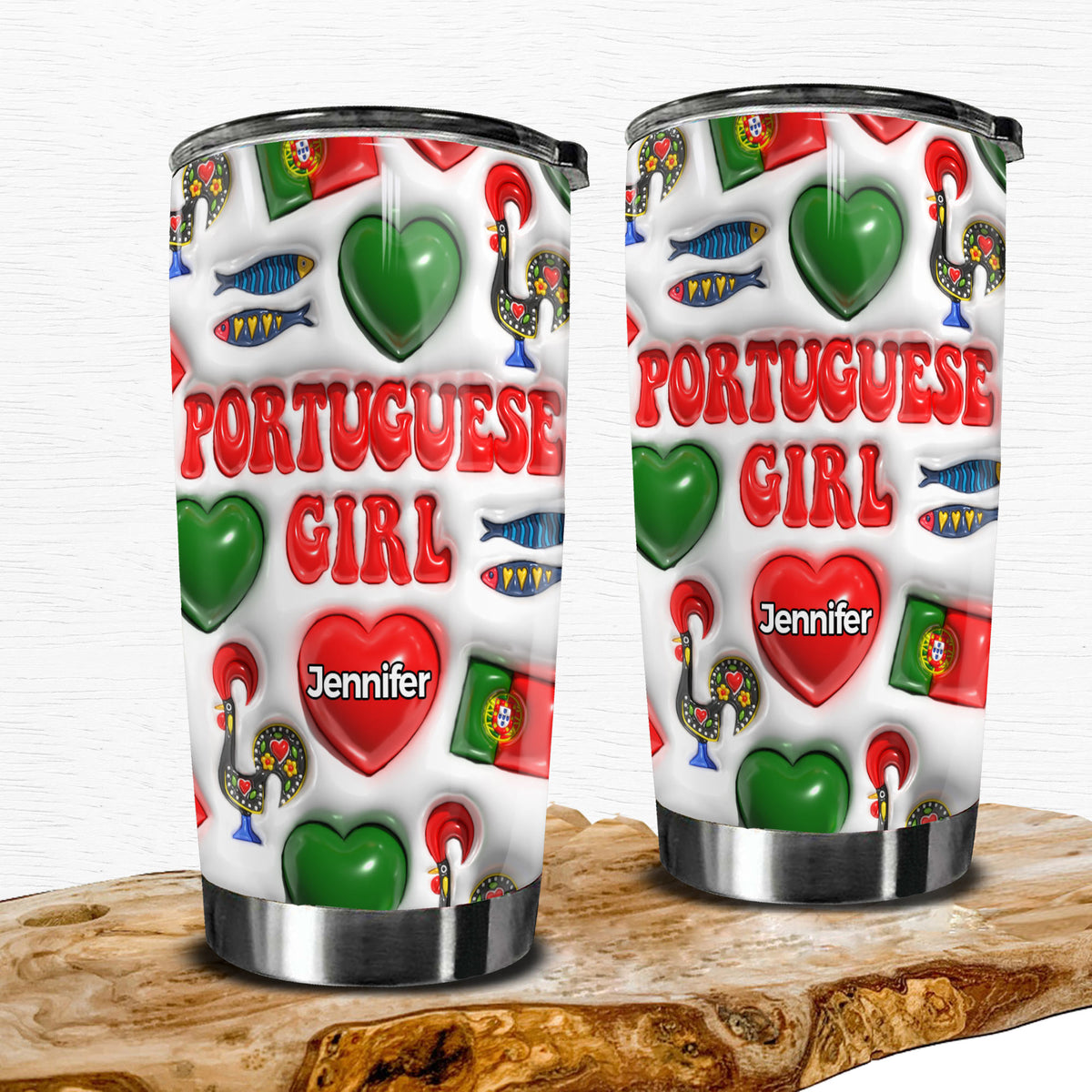 Portuguese Girl Personalized Tumbler With Your Name