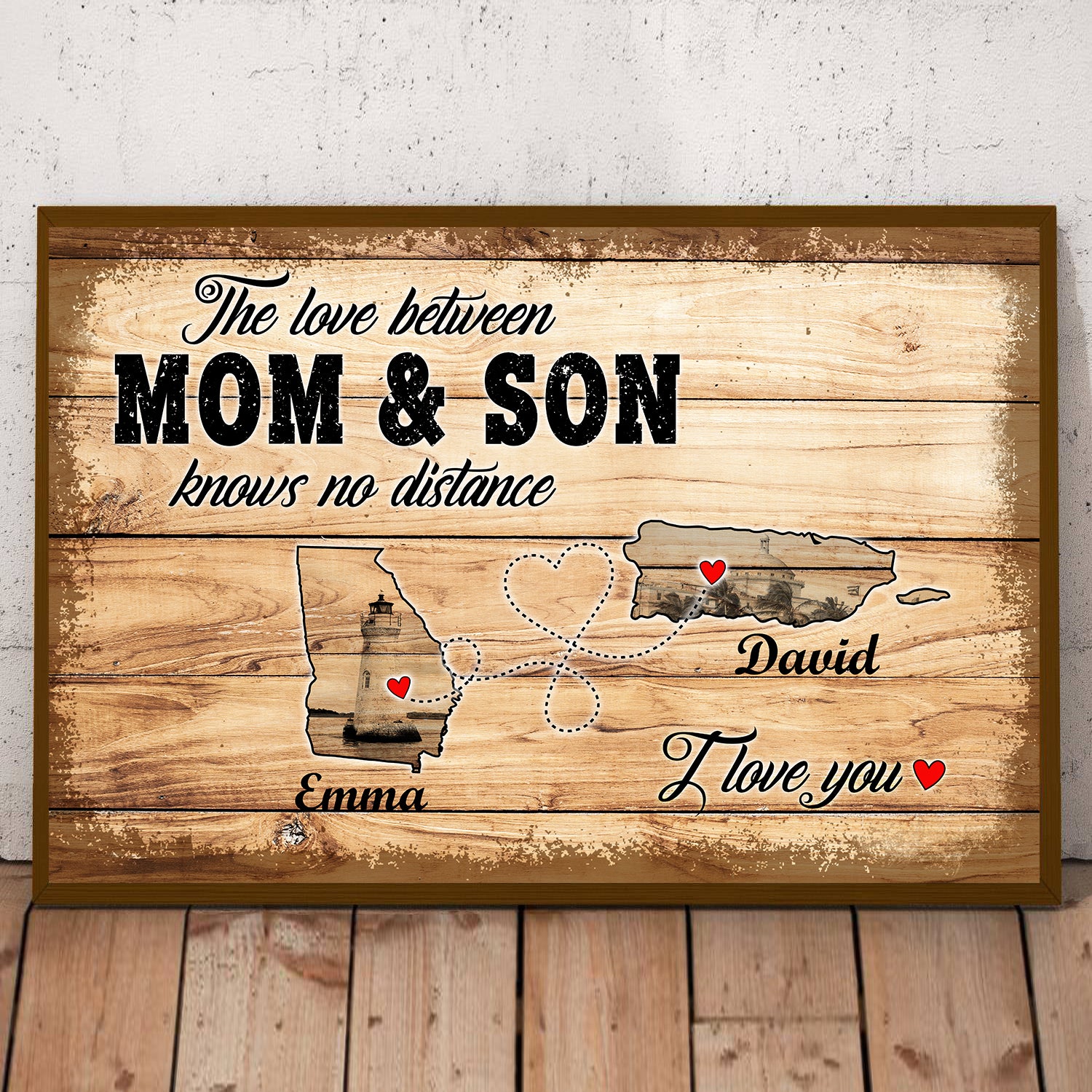 Puerto Rico Georgia The Love Between Family Knows No Distance Custom Poster