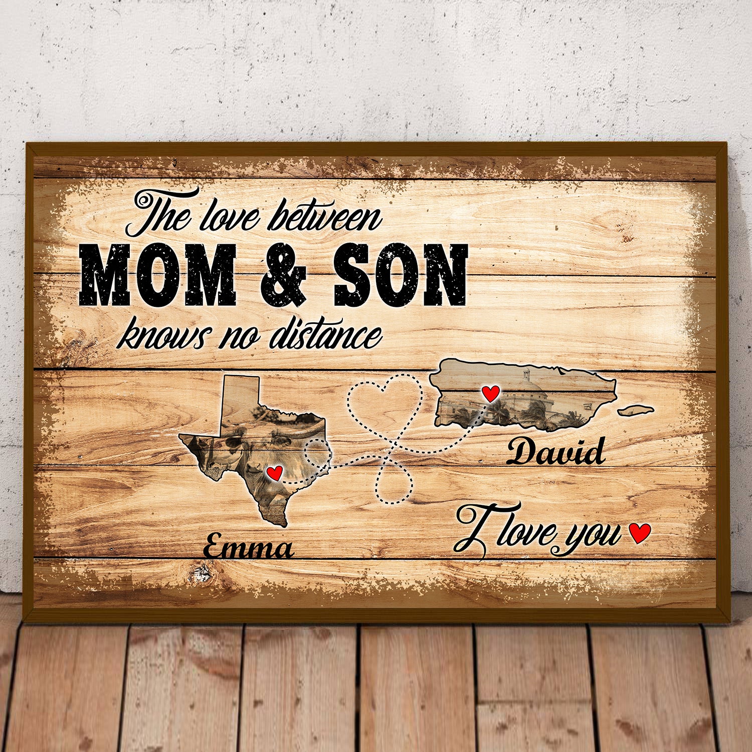 Puerto Rico Texas The Love Between Family Knows No Distance Custom Poster