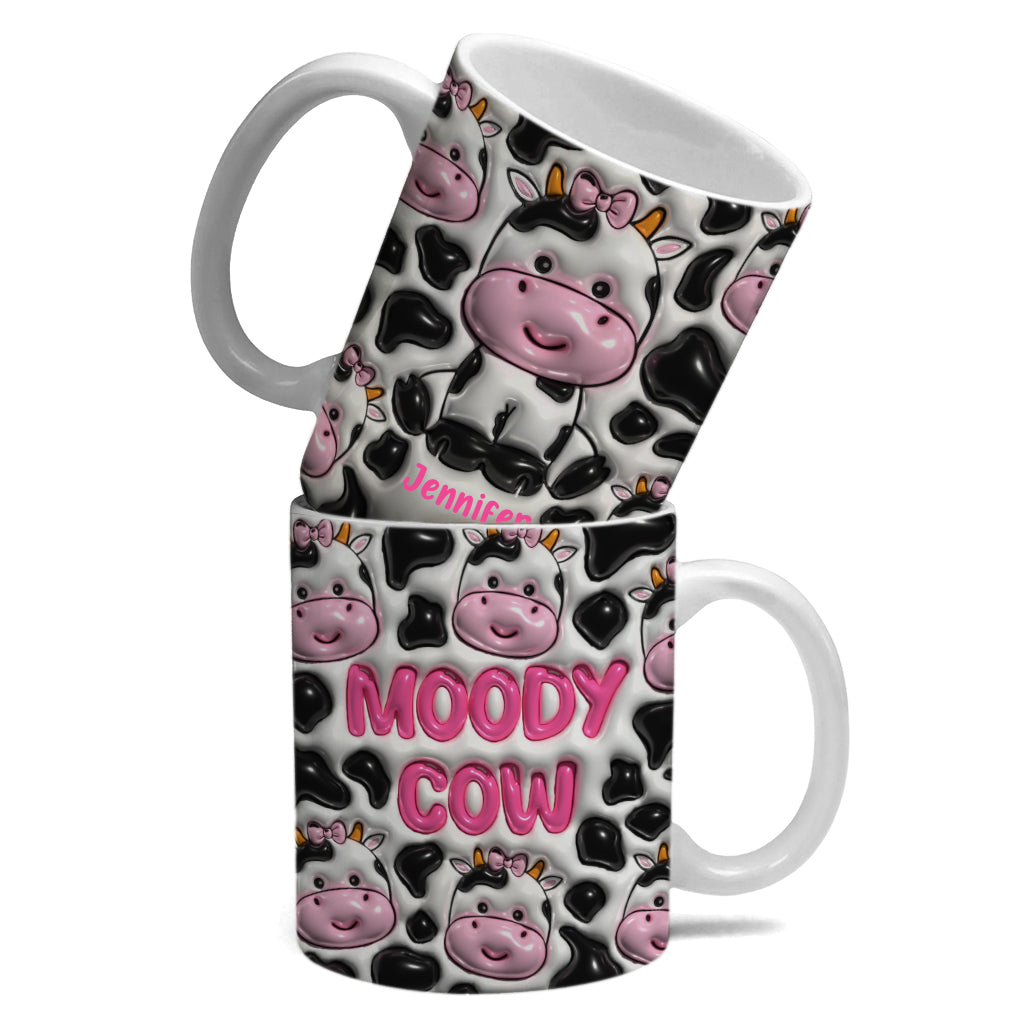 Moody Cow Personalized Coffee Mug Cup