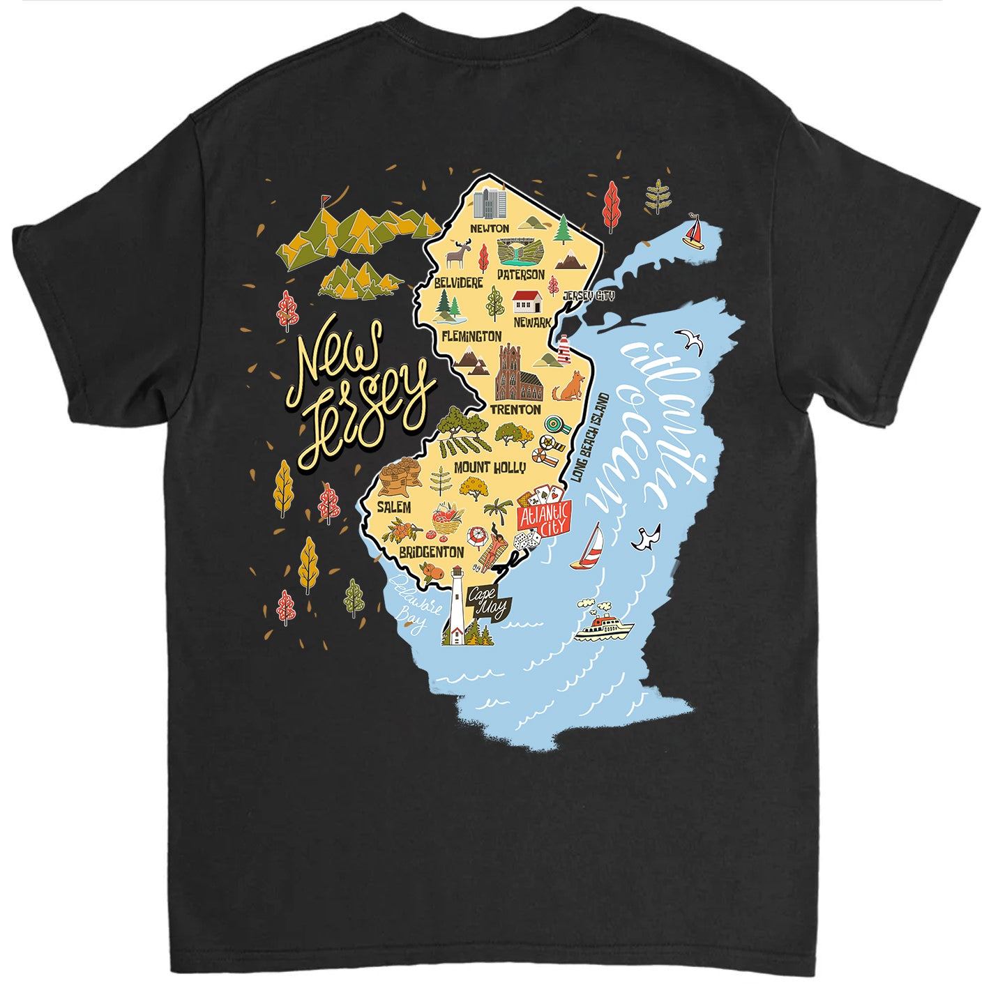 New Jersey Map Gift T-shirt