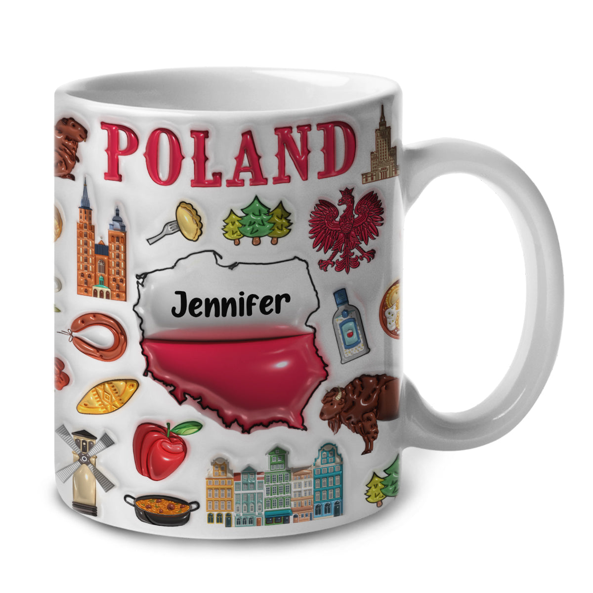 Custom Poland Coffee Mug Cup With Your Name