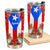 Custom Puerto Rico Tumbler With Flag, Flower, Coqui