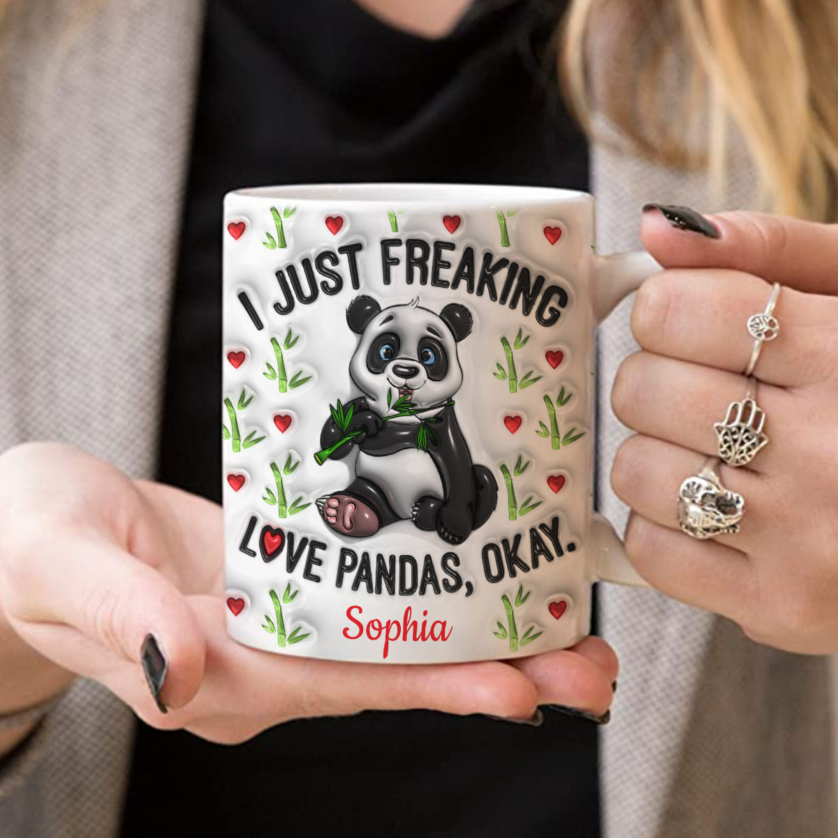 I Just Freaaking Love Pandas Personalized Coffee Mug Cup