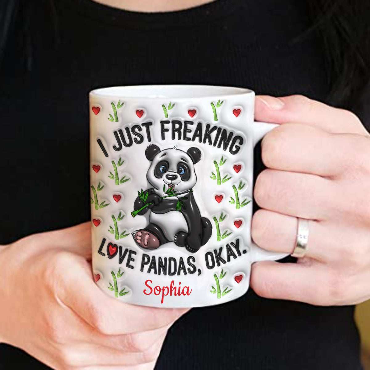 I Just Freaaking Love Pandas Personalized Coffee Mug Cup