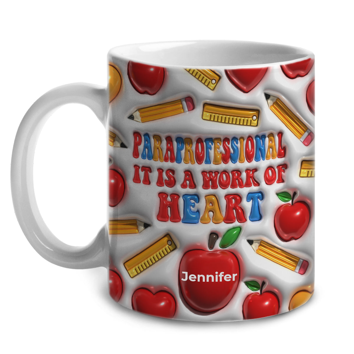 Customized Paraprofessional It Is A Work Of Heart Mug Cup