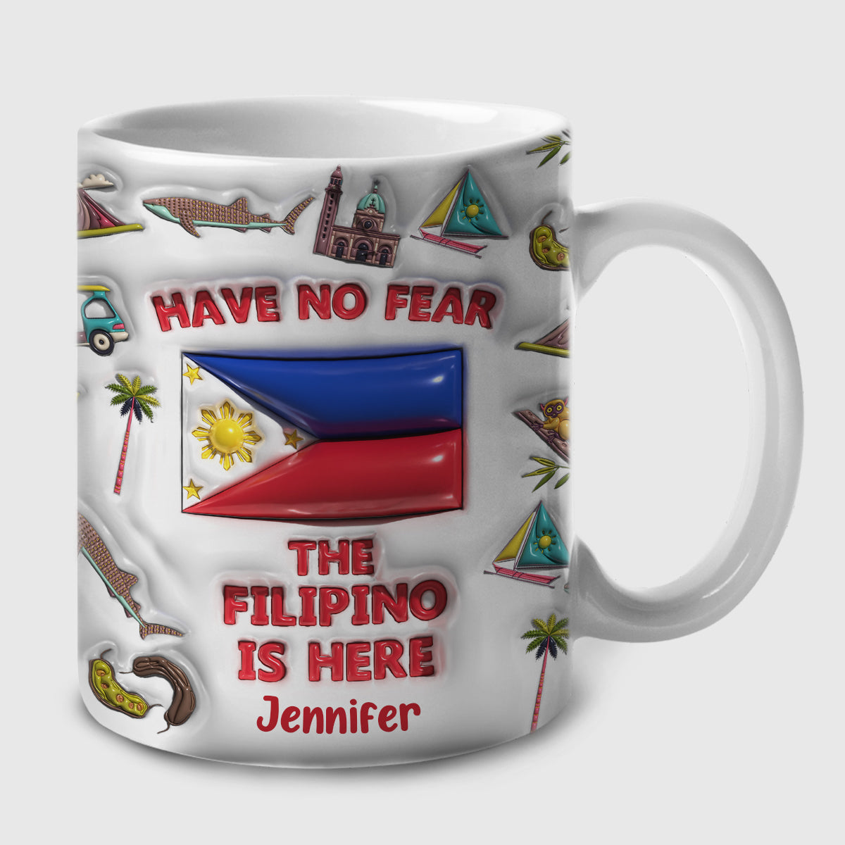 Have No Fear The Filipino Is Here Custom Coffee Mug Cup