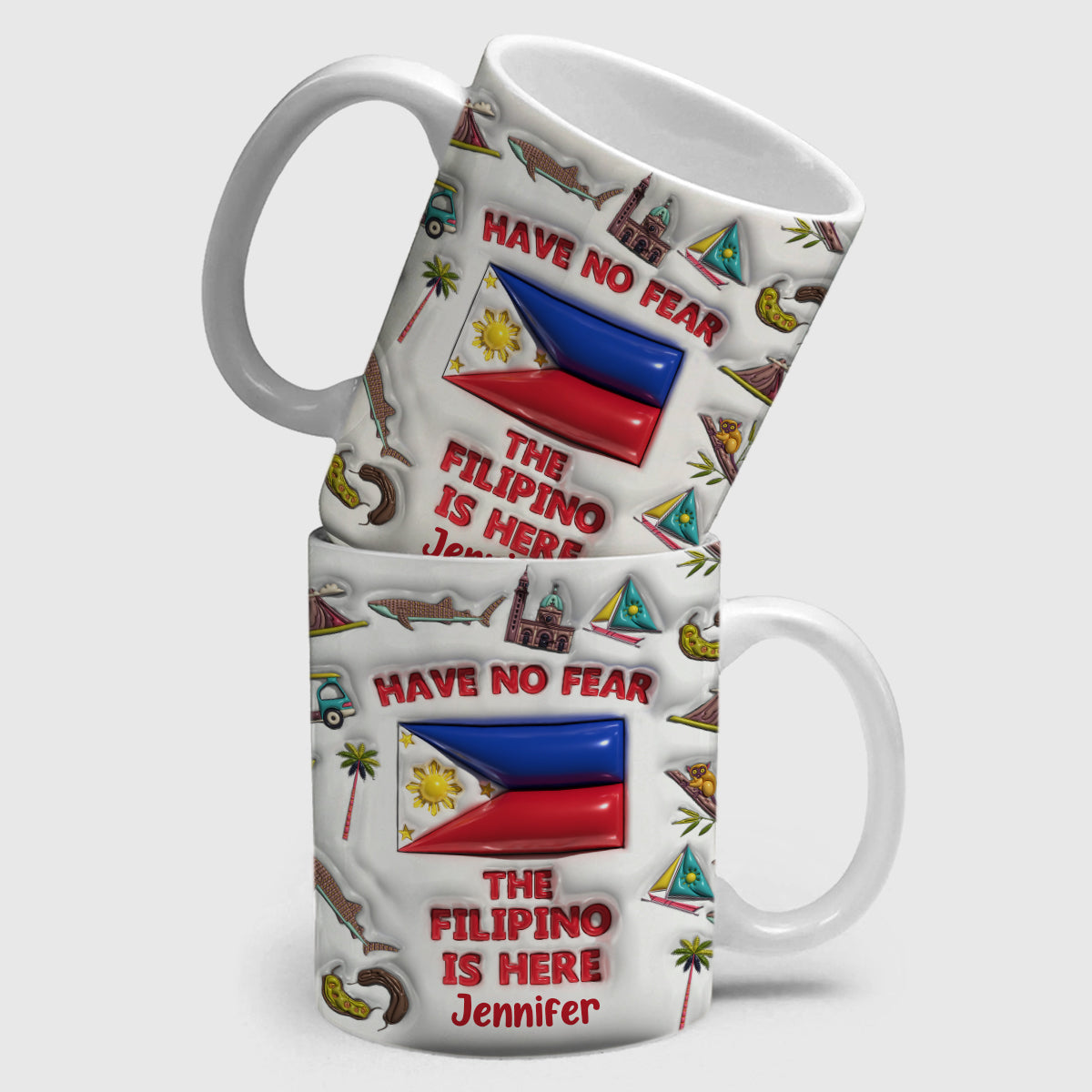 Have No Fear The Filipino Is Here Custom Coffee Mug Cup