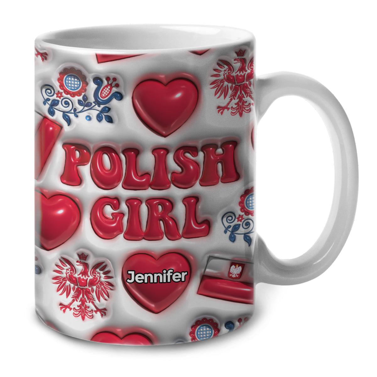 Polish Girl Coffee Mug Cup With Custom Your Name