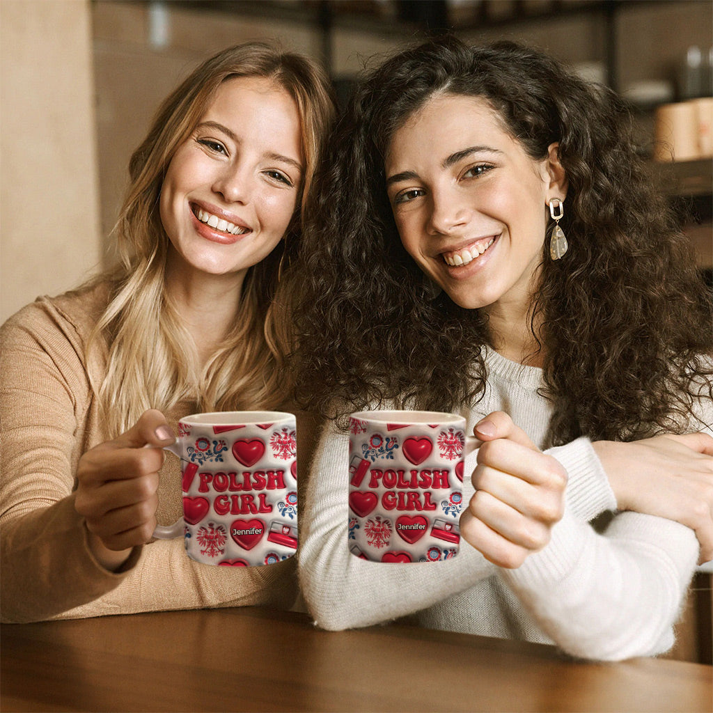 Polish Girl Coffee Mug Cup With Custom Your Name